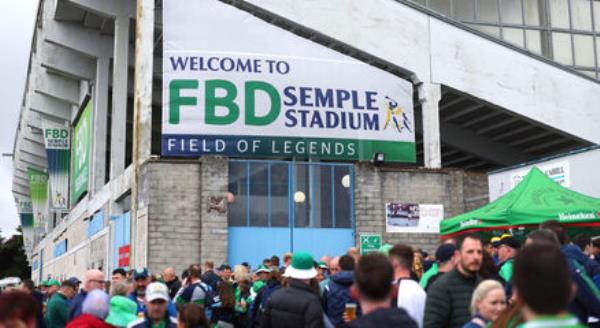 Limerick and Clare fans arrive for the game. Pic: INPHO/James Crombie