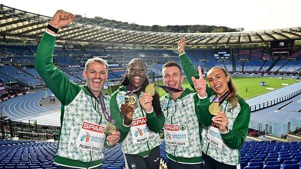 Watch: 'Stuff of dreams' as Ireland's 4x400m Relay heroes receive gold medals in Rome 