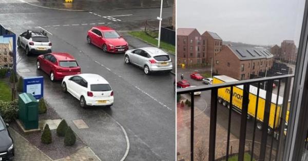 Cars dumped on estate near Glasgow city centre